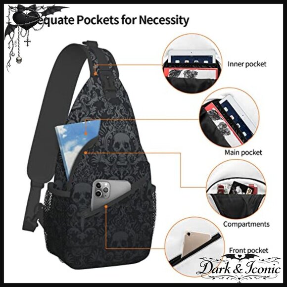 Lightweight Polyester Sling Backpack Daypack Crossbody Bag Travel Hiking